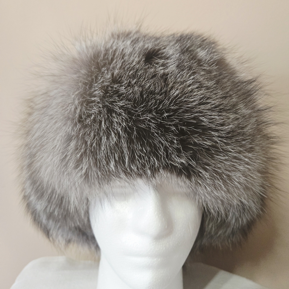 Elegant Gray Fur Hat
